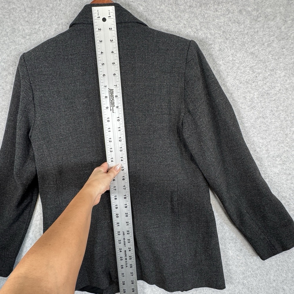 A New Day Target Plaid Blazer Womens S Gray Glen Check One Button Lined - Picture 10 of 16